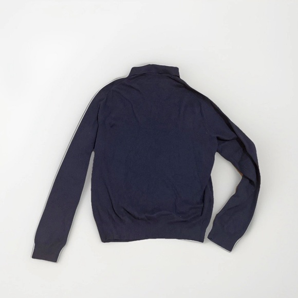 Polo Ralph Lauren Navy 100% Pima Cotton Collared Long Sleeve Sweater Men’s Large - Picture 2 of 4